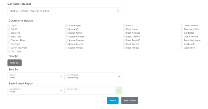 Call Report Builder