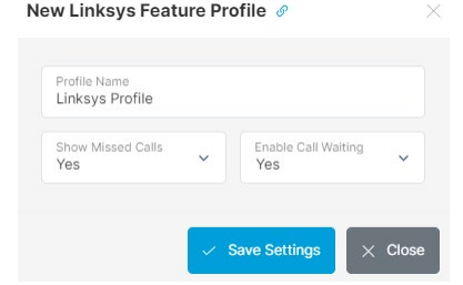 New Linksys Feature Profile