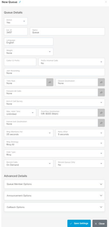 Queue Details