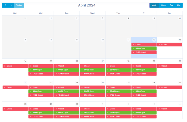 Rule Calendar