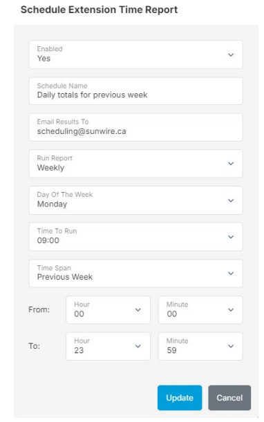 Schedule Extension Time Report
