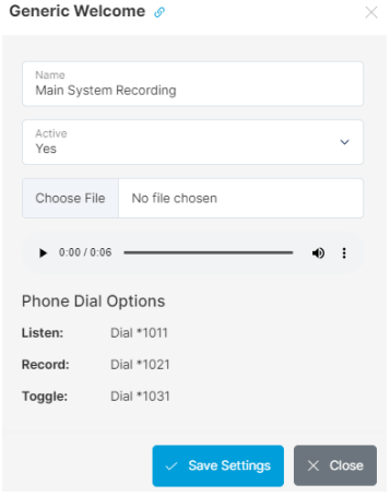 System Recordings