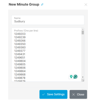 Toll Billing New Minute Group