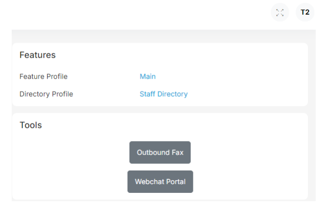 Webchat Menu